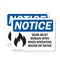Signmission Door Must Remain Open When Operating Sign With Symbol, 14 in W x Rectangle, Vinyl Decal OS-2PACK-NS-D-1014-L-11510 - alternate 1